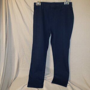 Faded Glory Women's Blue Denim Cropped Leggings Size Medium (8-10)